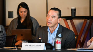 Dr. Wil Del Pilar, Vice President of Higher Education Policy and Practice at The Education Trust, speaks during the "Ensuring Affordable Access to Postsecondary Education" session.