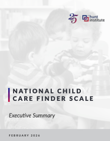 National Child Care Finder Scale Executive Summary Cover page