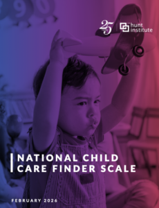 Cover image of the National Child Care Finder Scale report.